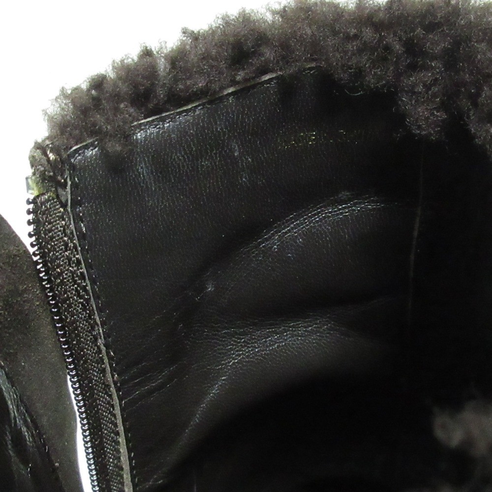 BROOKS BROTHERS Boa Chunky Heel Short Boots 9.3″” Brown Women USED