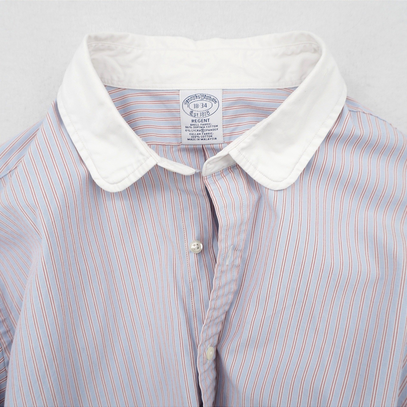 Brooks Brothers Regent Club Collar Shirt Men’s 18-34 Striped Supima Cotton