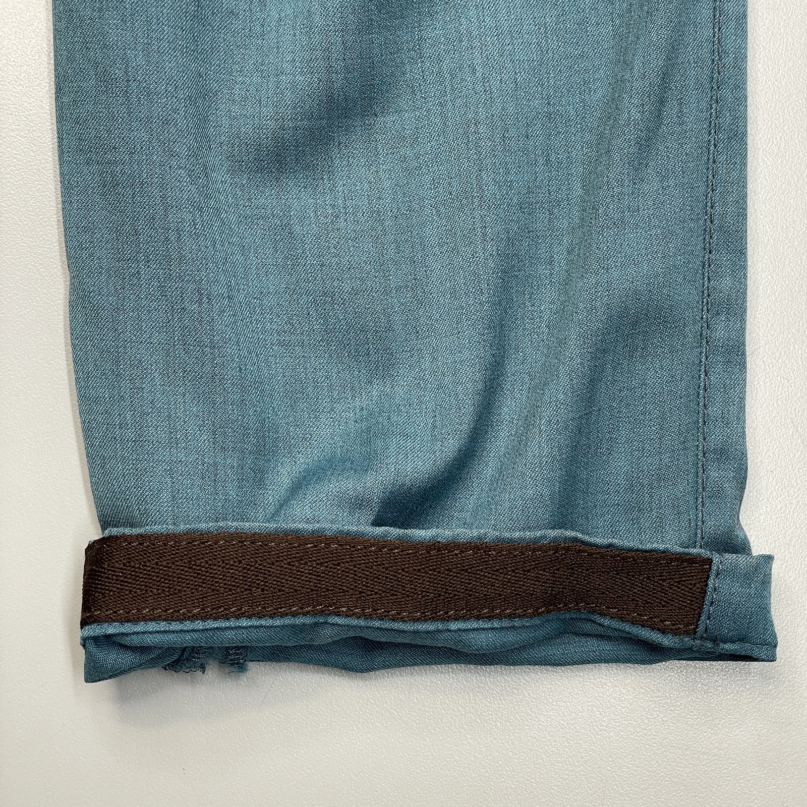 Marco Pescarolo Mens Pants Turquoise Blue Size US 36/ IT 52 Wool 5 Pocket