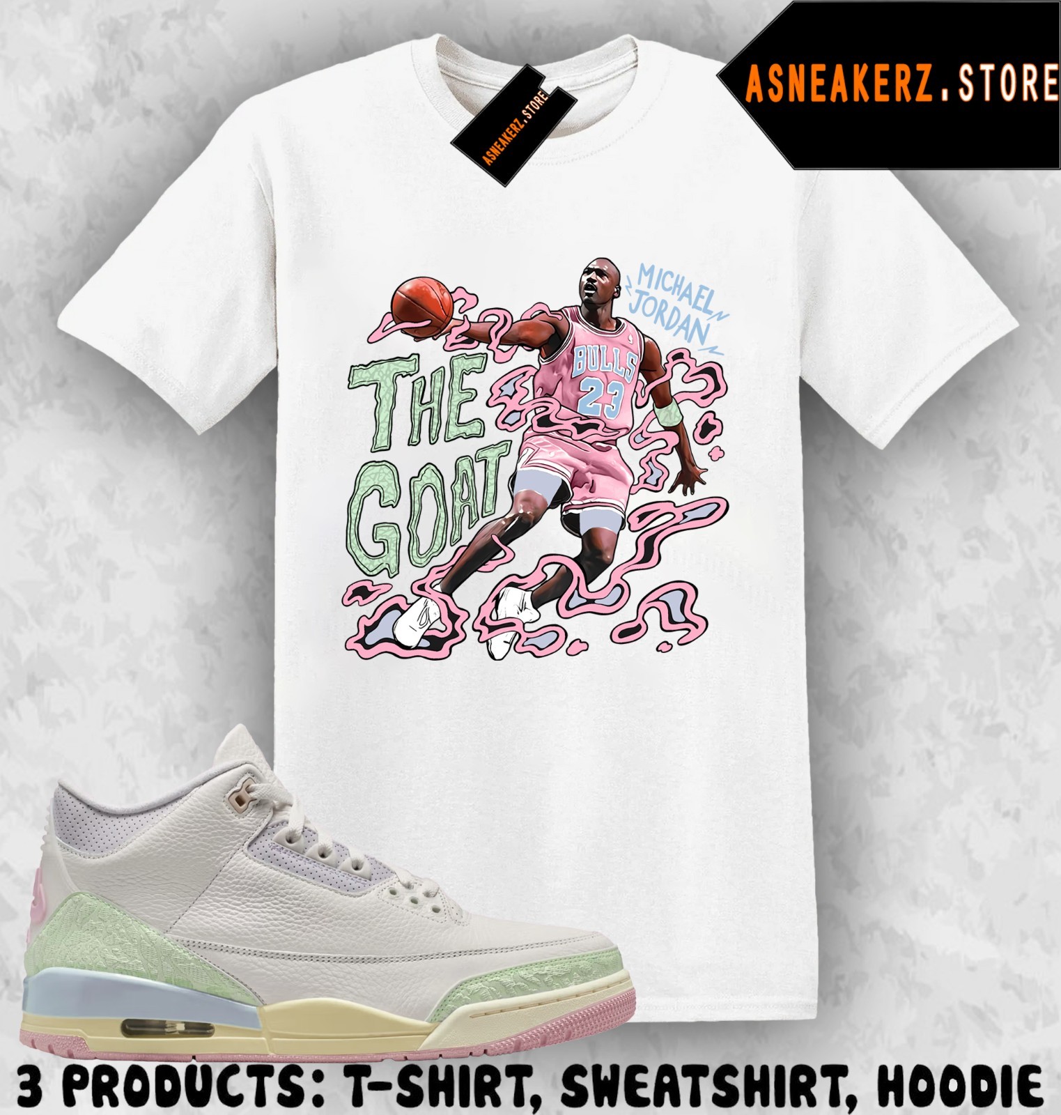 Shirt Match AJ 3 Spring is in the Air 2026 Sneaker Matching The Goat MJ T-Shirt
