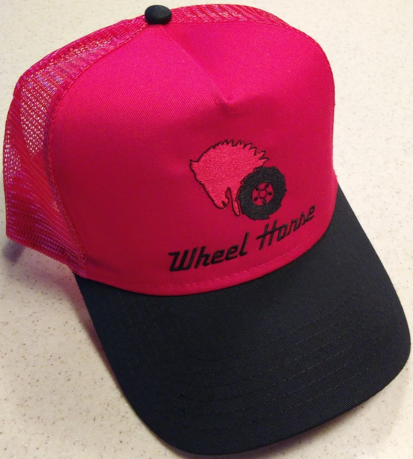 Wheel Horse Logo Embroidered Solid or Mesh Hat (6 colors)