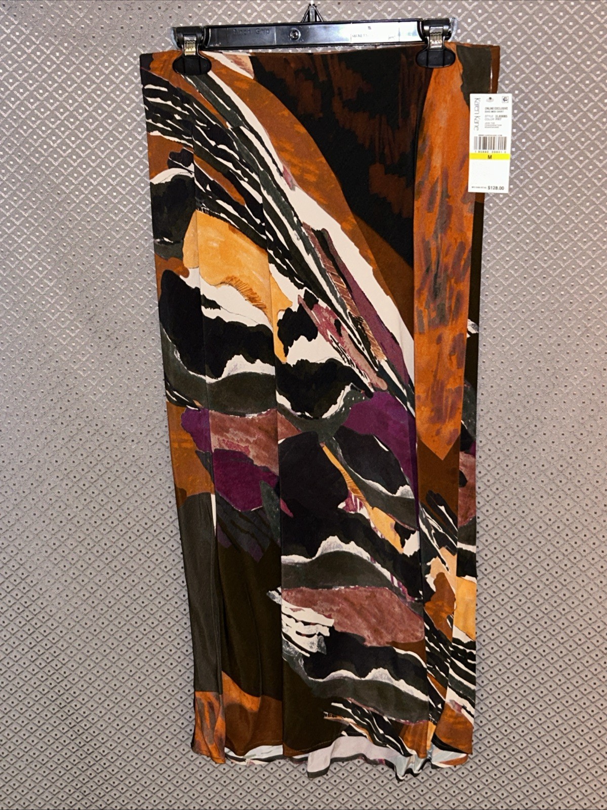 Karen Kane Abstract Geometric Print Midi Skirt Womens M NWT Elastic Waist