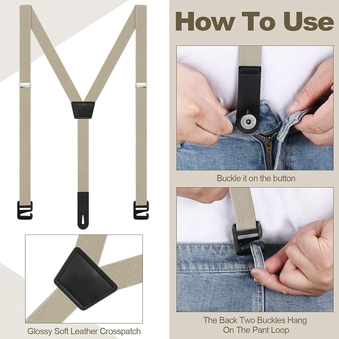 Hidden Suspenders for Untucked Men Under Shirt Under Clothing Y Back Suspende…