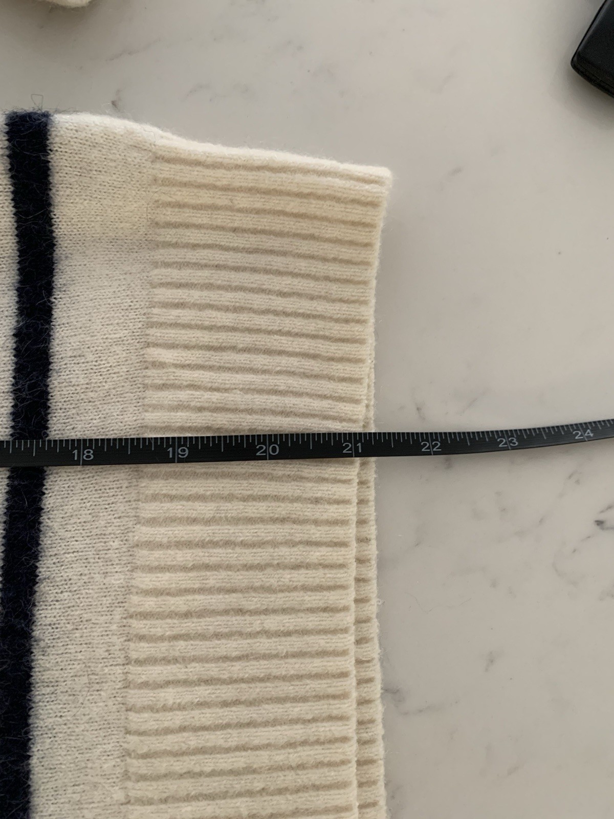 & Other Stories Paris Atelier Striped Alpaca Blend Jumper Cream & Navy Size S