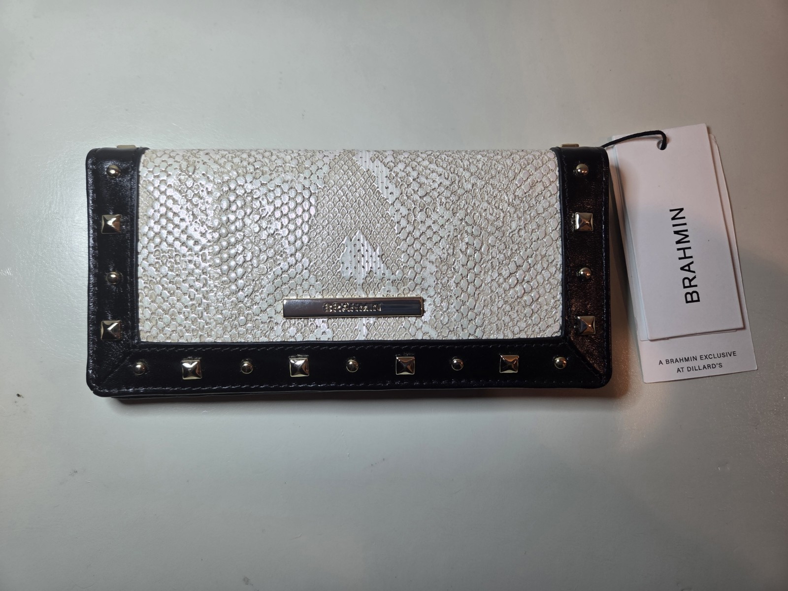 NWT Brahmin Ady Multi Theona Stud Iridescent Wallet And Credit Card Holder