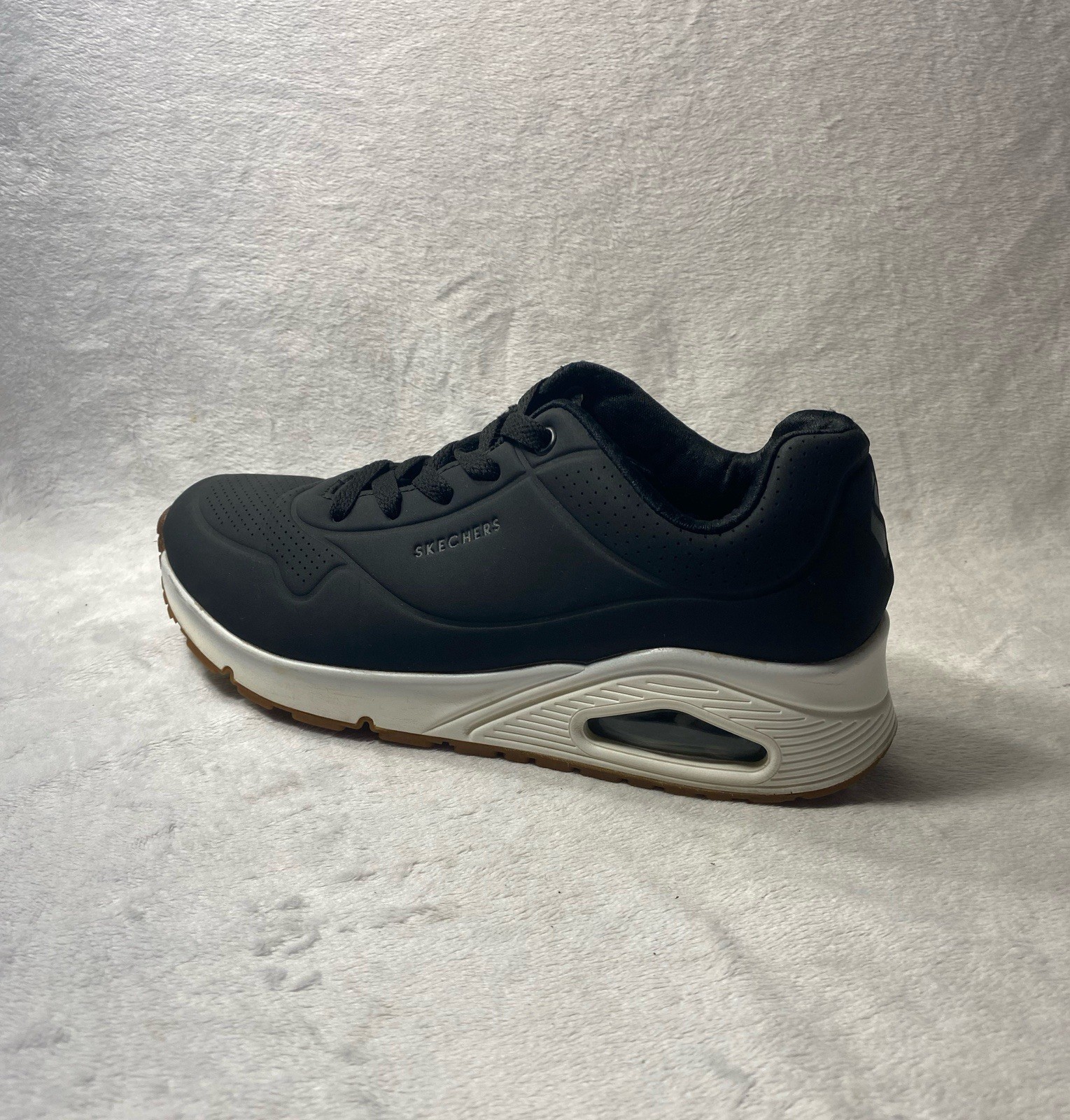 Skechers Women’s Herren Sneakers Black White Size 7.5