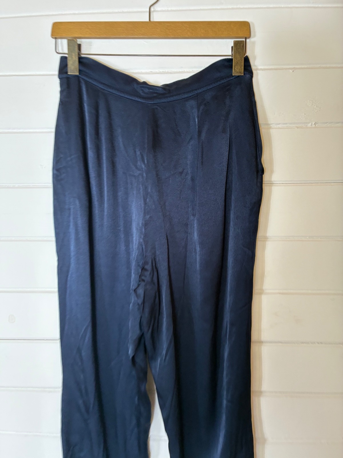 GHOST LONDON DEEP BLUE VISCOSE TAPERD TROUSERS SIZE M BNWT APPROX 10 12 SUMMER