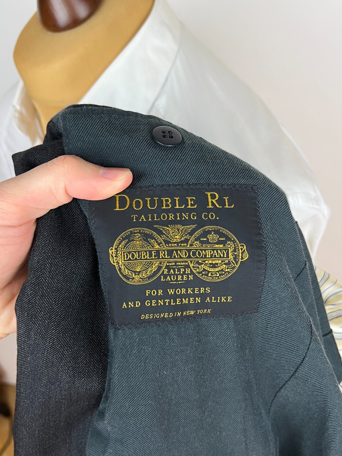 Rare DOUBLE RL (RRL) Ralph Lauren 100% Wool Herrinbone 2 Piece Suit 40US50IT