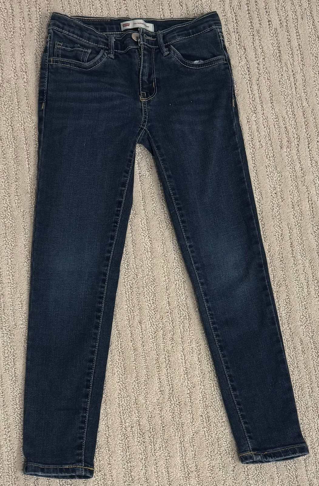 Levi’s 710 Girls 7 Reg Dark Wash Super Skinny Denim Jeans Stretch