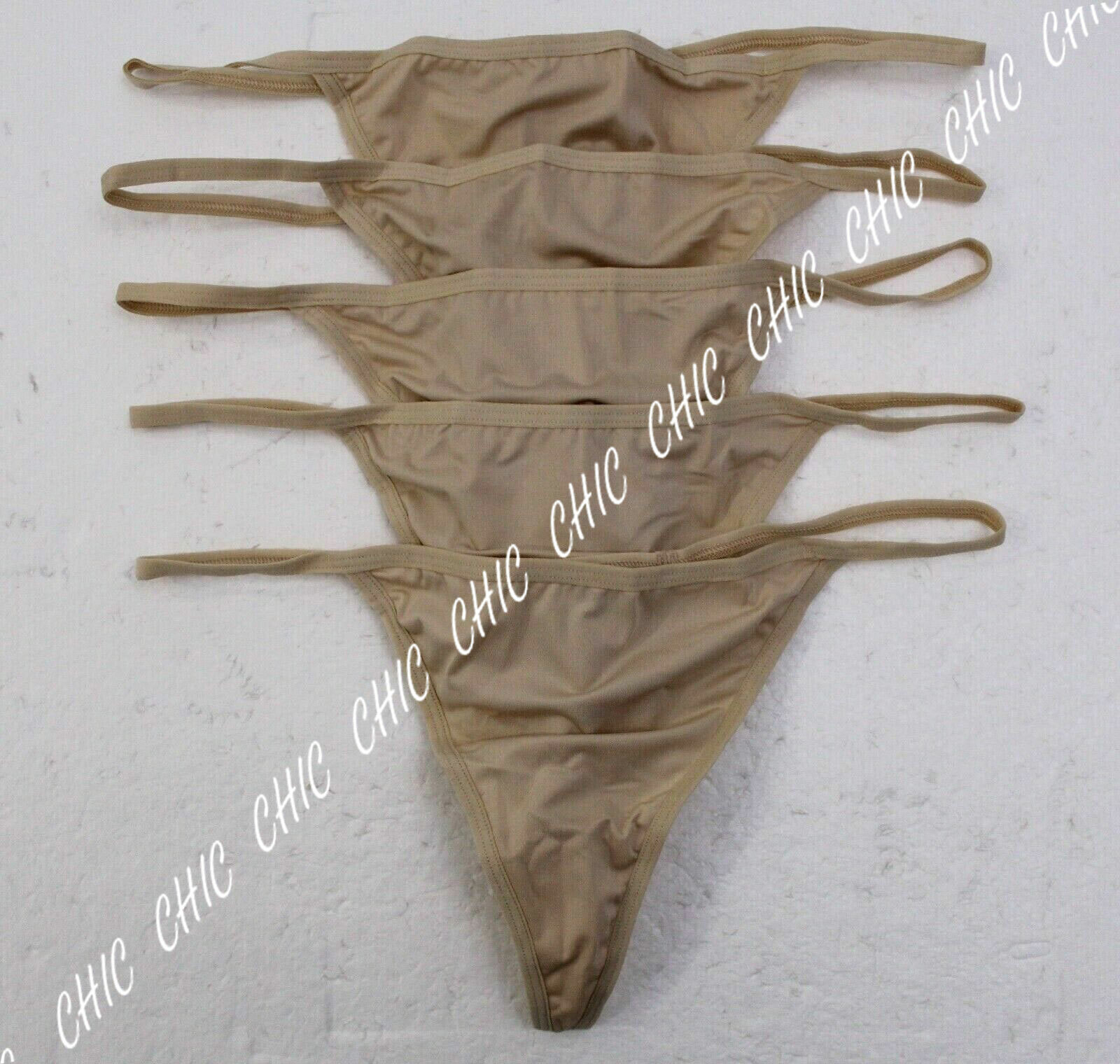 M & S Ladies 5 Pack Microfibre with Lycra Thongs Briefs Knickers Underwear