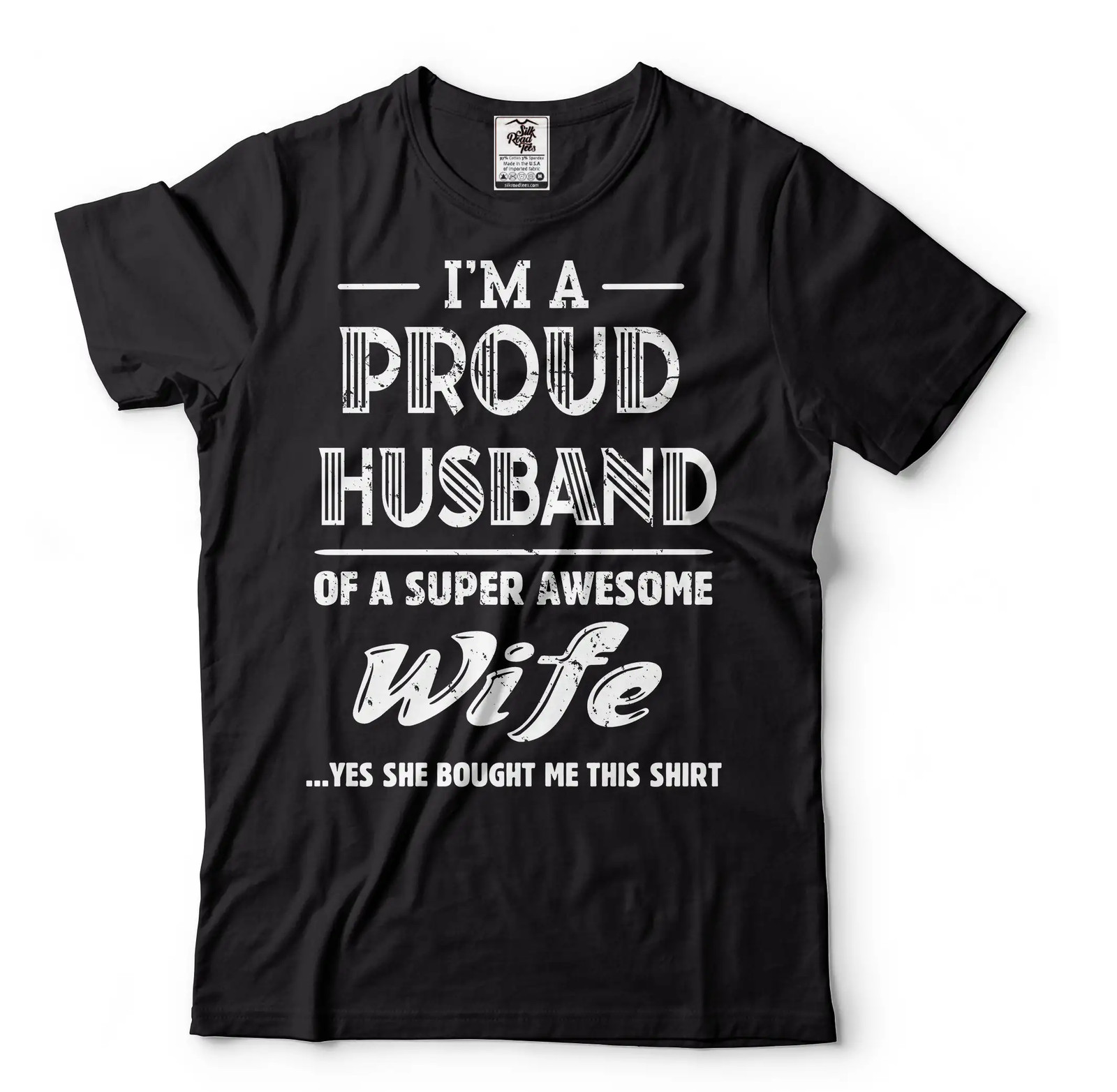 I’m A Proud Husband Of A Super Awesome Wife Shirt Husband Gift Funny Husband Tee