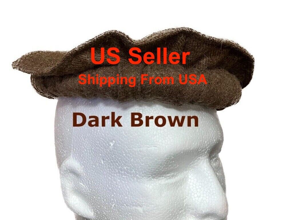 Afghan Pakistan Chitrali Pashtun Tribal Pakol Cap Tupi Kufi Topi Hat Dark Brown