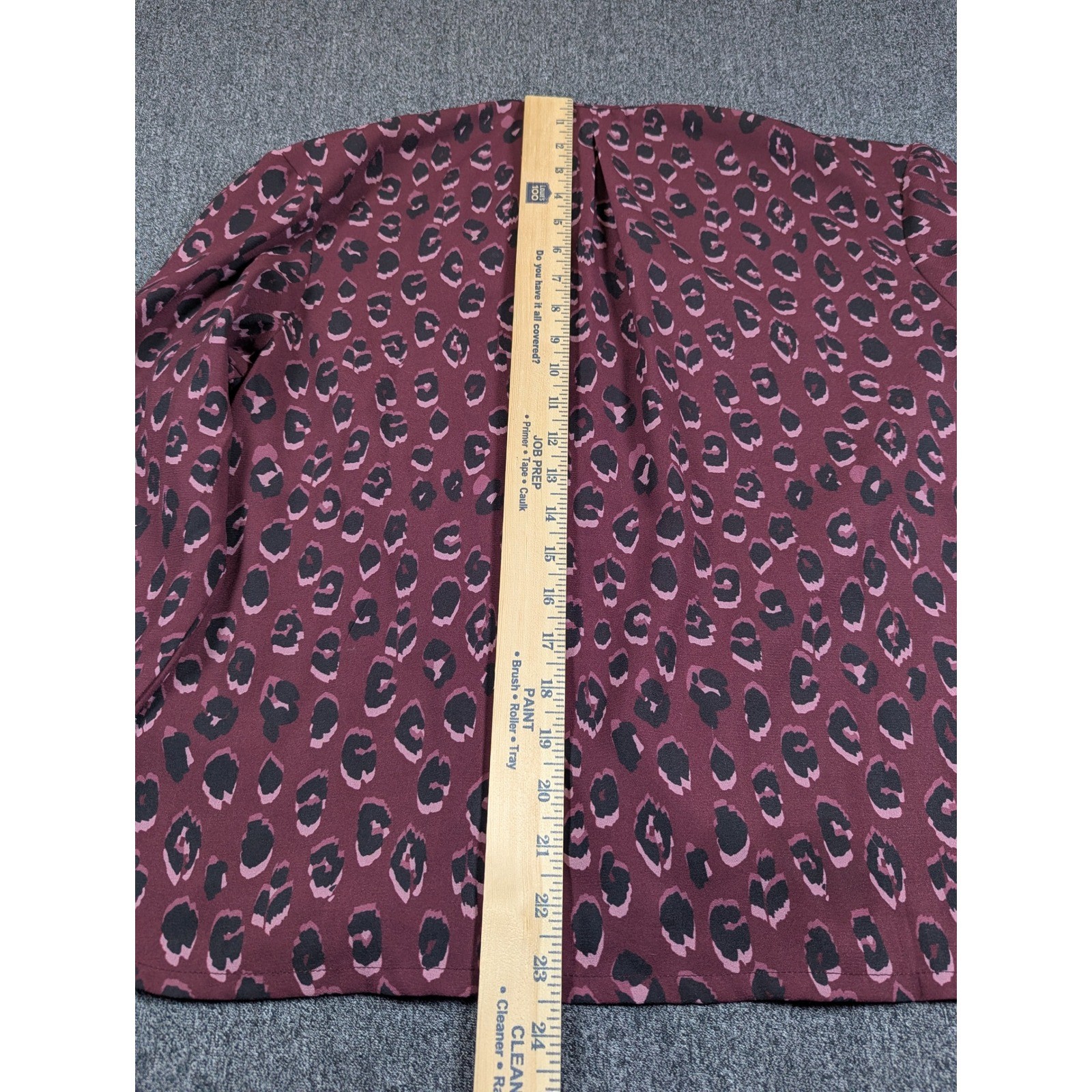 7 For All Mankind Womens Leopard Print Surplice Blouse Burgundy Pink Small