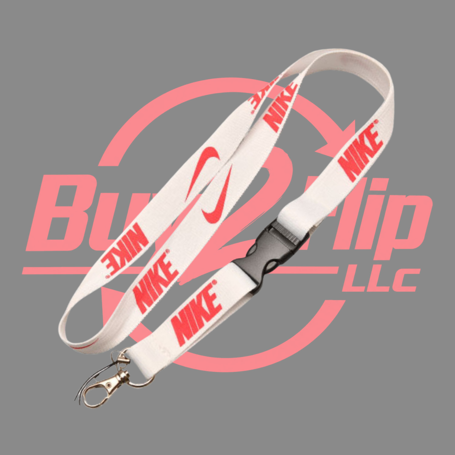 NEW! Nike Lanyard Keychain, ID Badge, Detachable Key Holder / ALL COLORS AVAIL.
