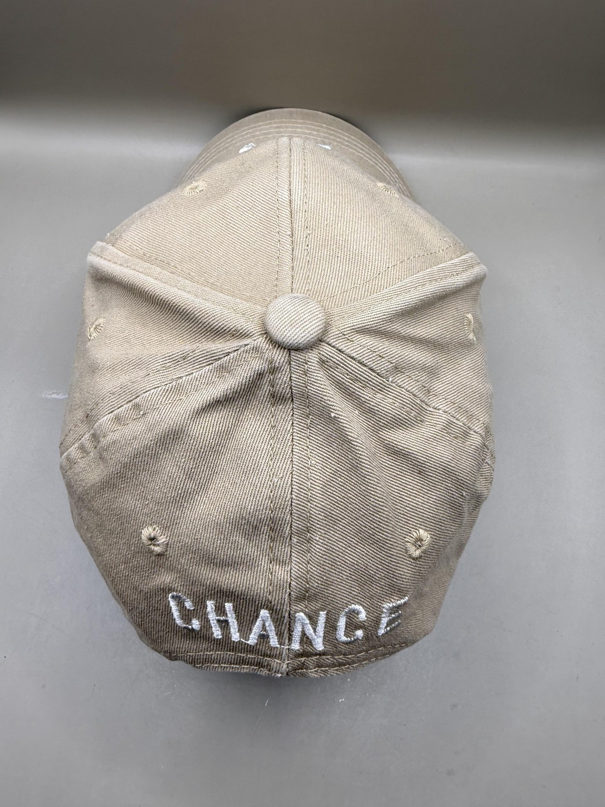 Chance 3 Hat Cap Baseball Strap Back Beige Mens One Size Hip Hop Rapper Music