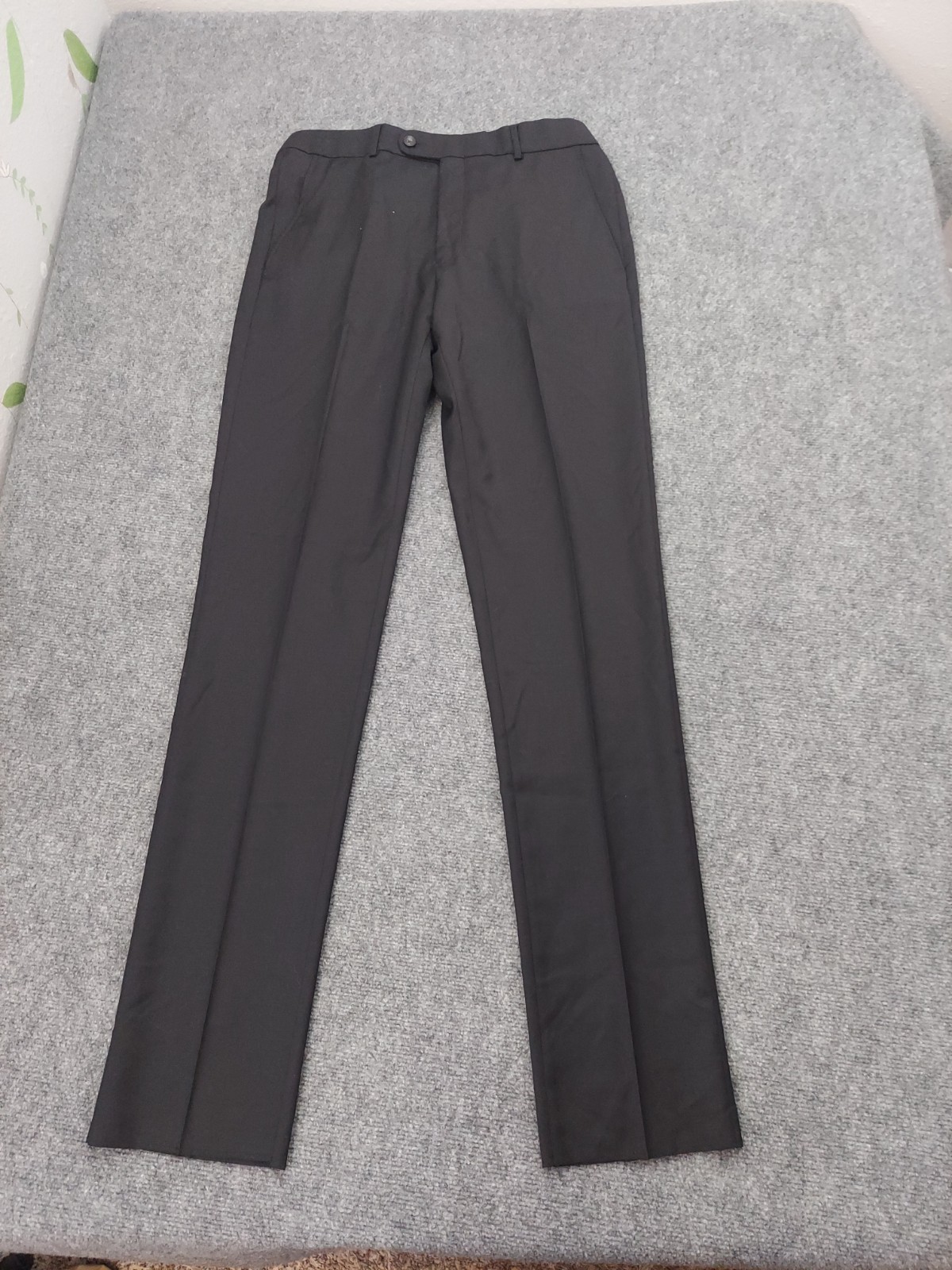 Ballin Dress Pants Mens 33 Black Comfort Eze THEO Super 120s Wool Unhemmed NWT