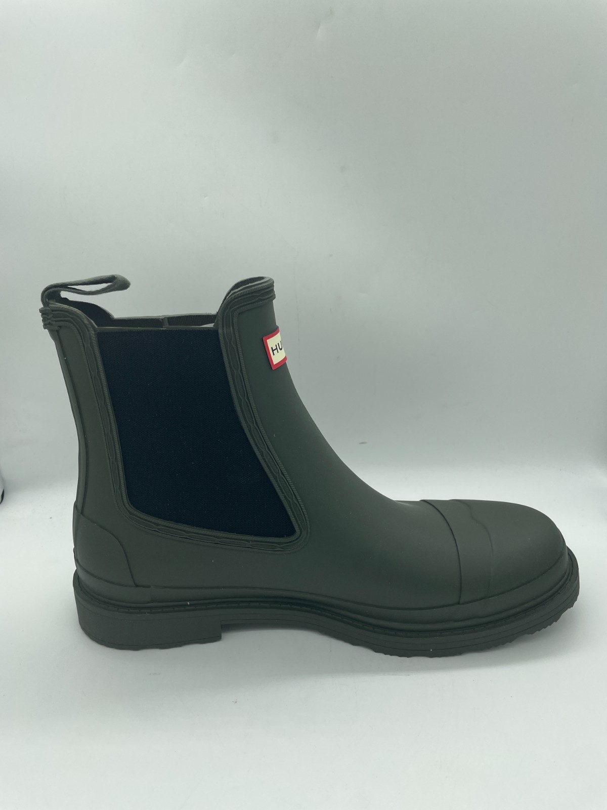 Hunter Men’s Commando Waterproof Chelsea Boot Dark Olive Green Size 10