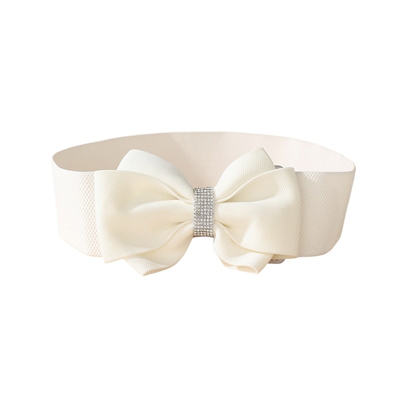 Bowknot Waistband Dress Decors Versatile Elastic Waistband Wide Waistband