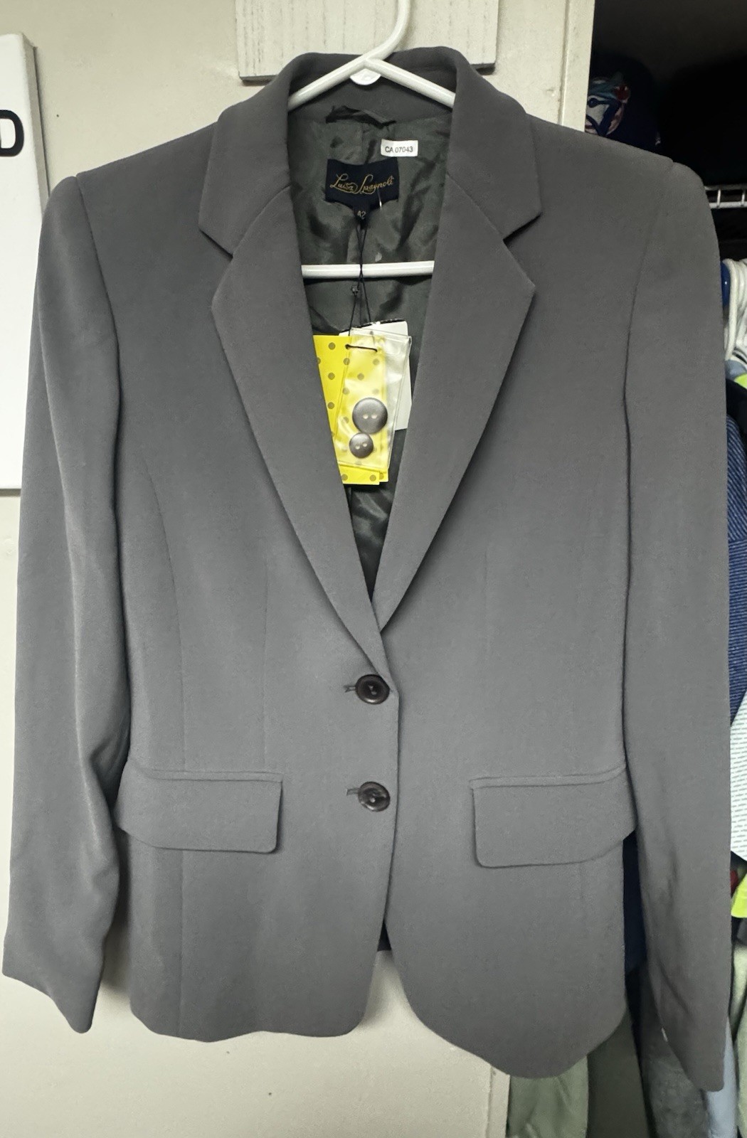 Luisa Spagnoli Samurai Grey Blazer NWT IT 42 Italian Designer Tailored