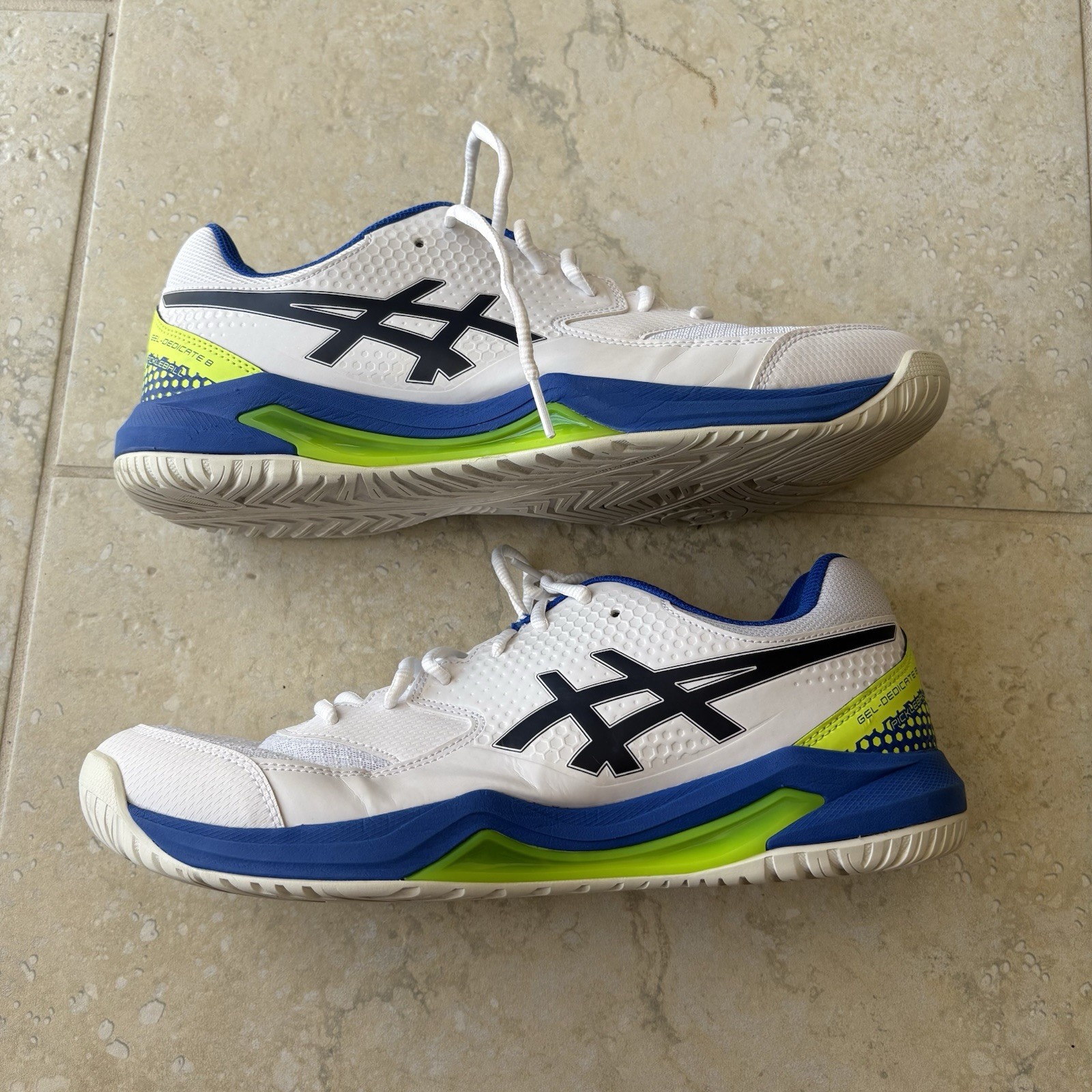Asics Gel Dedicate 8 Pickleball Tennis Shoes White Black Men’s 1041A409-103