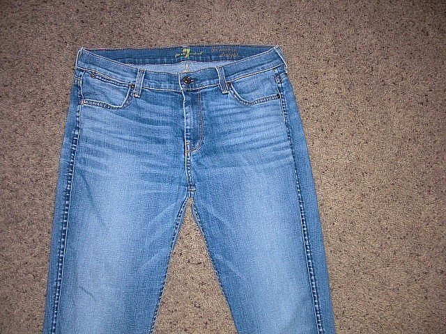 7 FOR ALL MANKIND blue made in USA the modern Straight Jeans 30×33