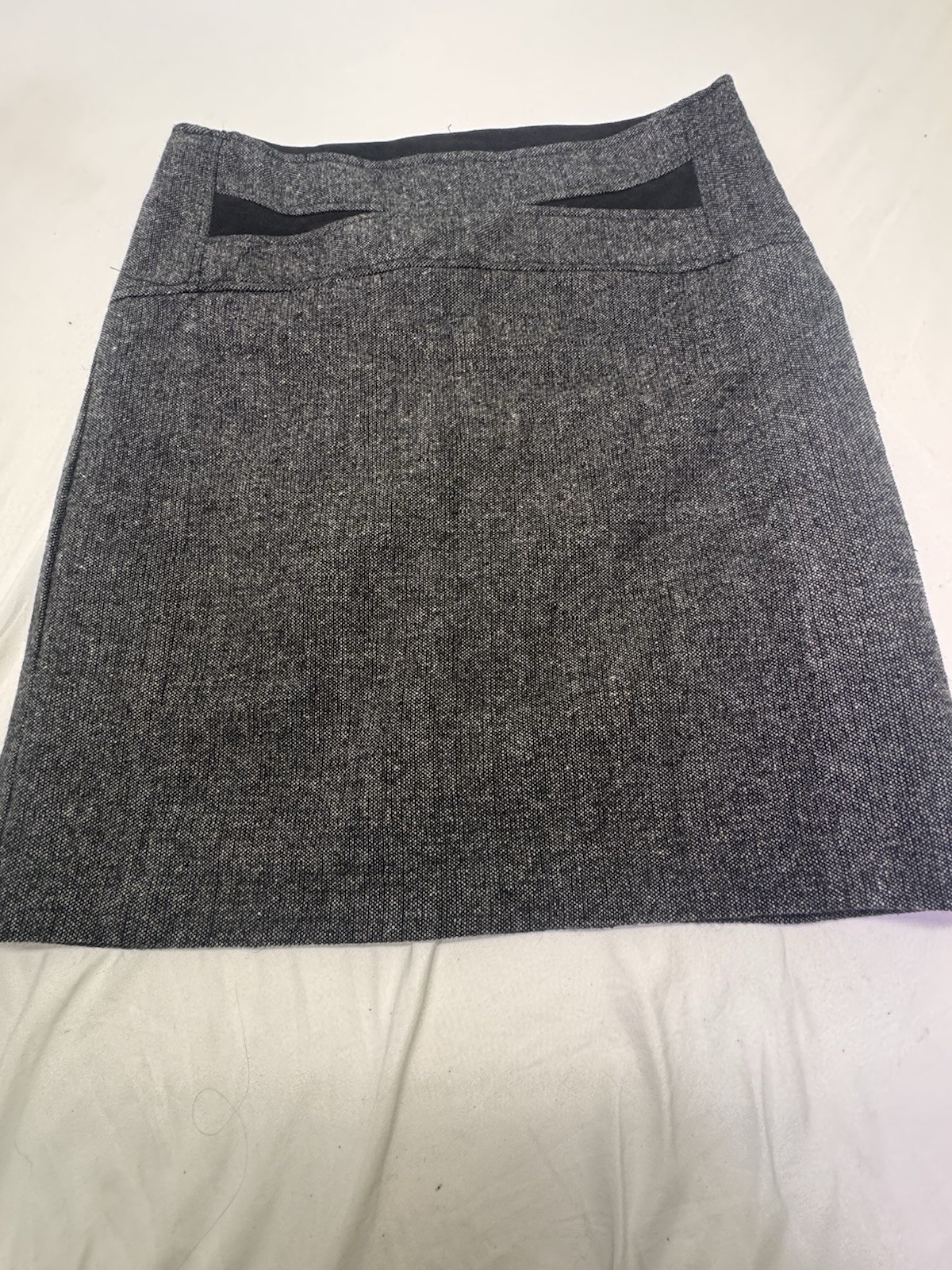Dalia Collection Wool Blend Mini Skirt Women’s Size 6 Gray Cut Out Goth Western