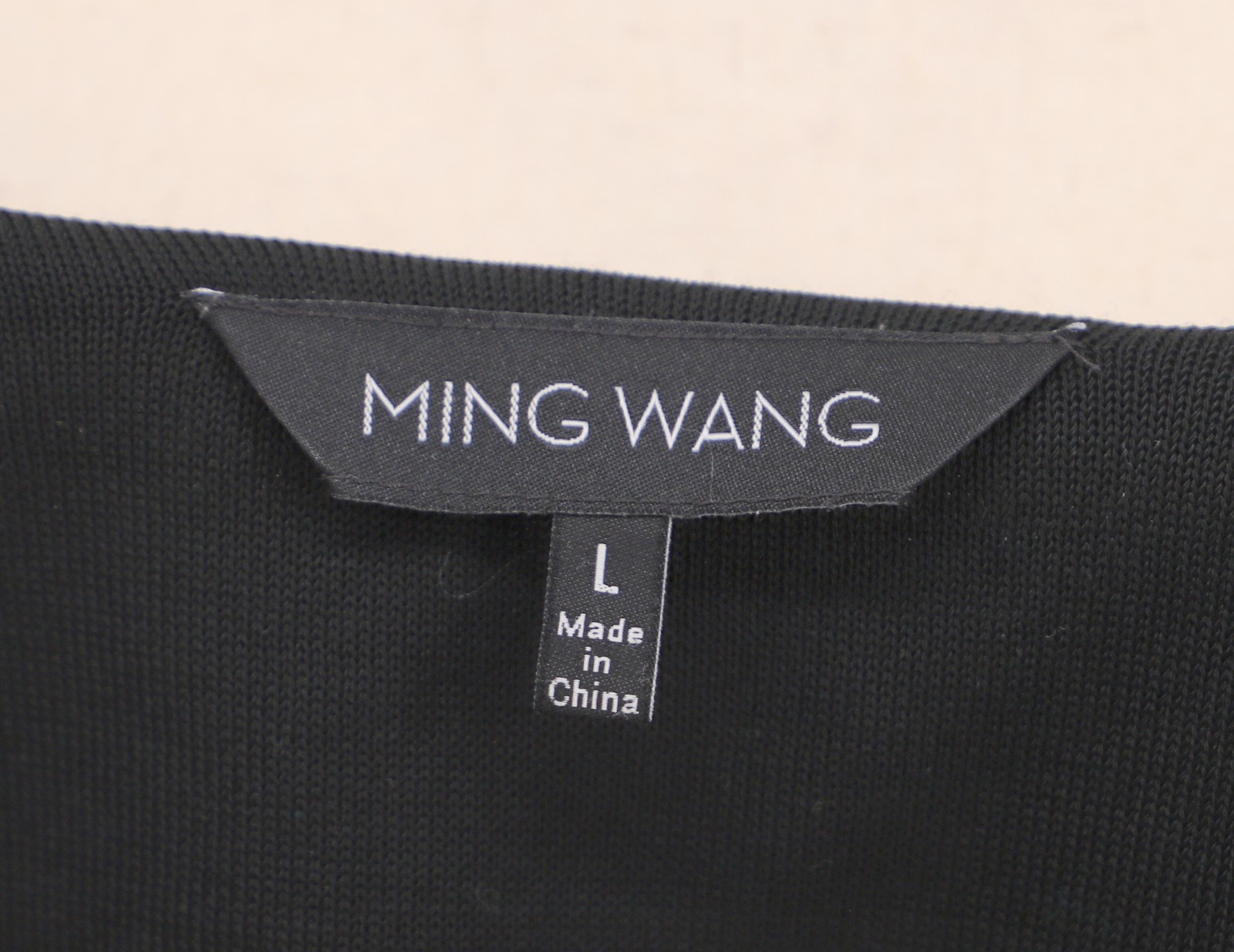 MING WANG Geometric Open Front Knit Cardigan Jacket Size L