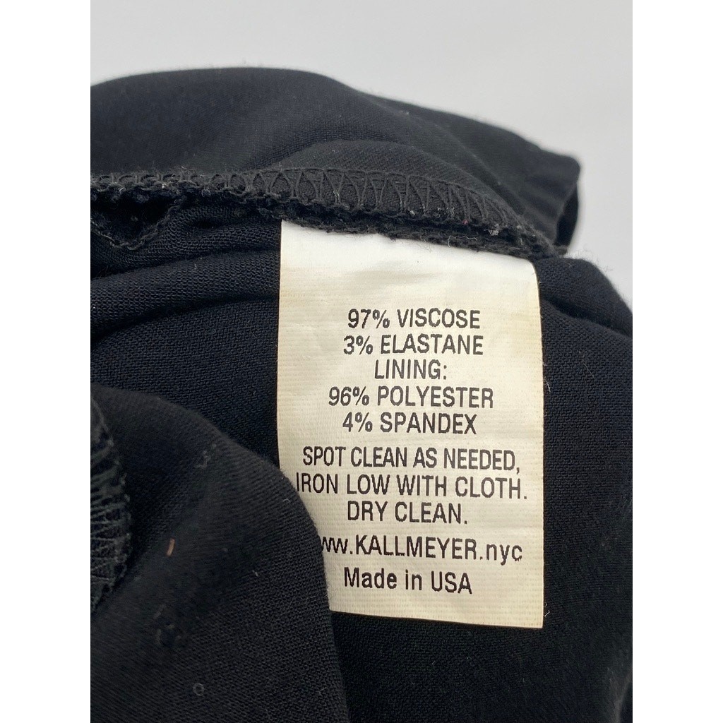 KALLMEYER NEW YORK Women’s Black Solid Wide-Leg Regular-Fit Pants SZ 12