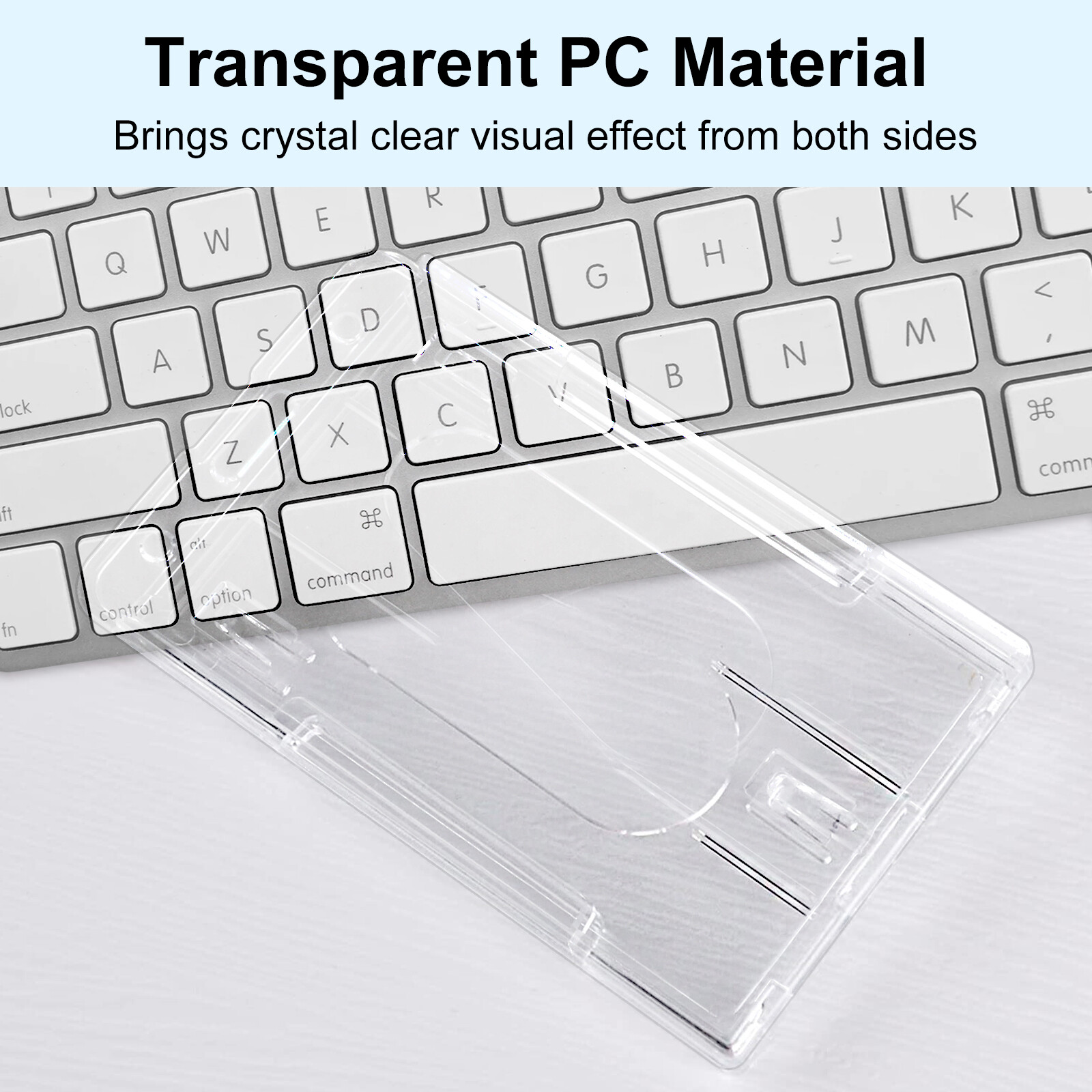 10Pcs Vertical Hard Plastic ID Card Badge Holder Protector for ID Credit Cards