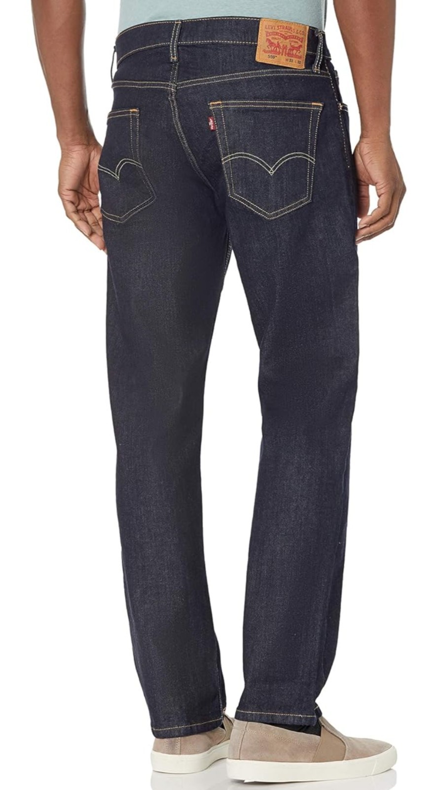 Levi’s Men’s 559 Relaxed Straight Jeans 36×32 Cleaner – Dark Indigo