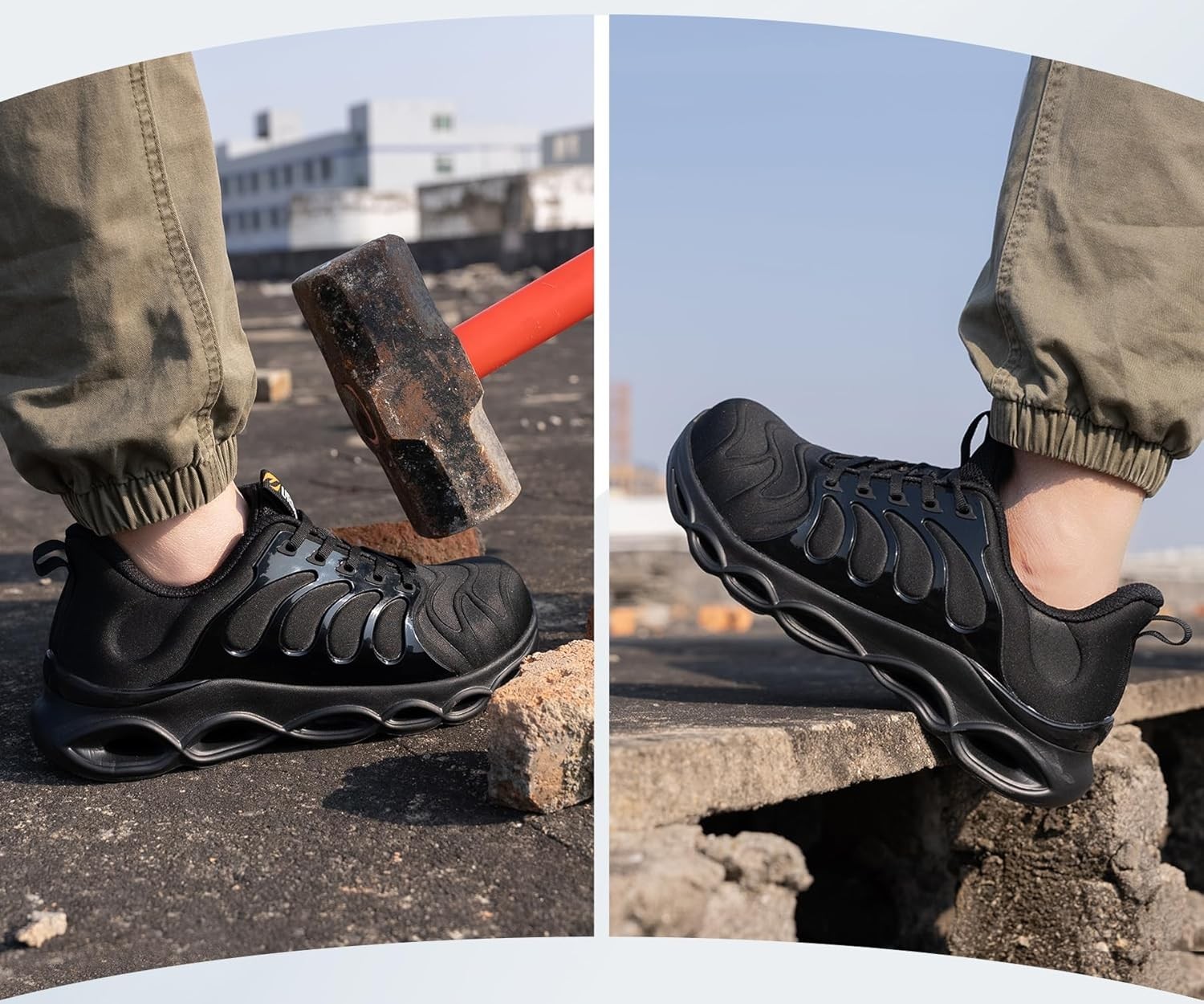 Steel Toe Shoes Men Lightweight Comfortable Work Sneakers Industrial Safety Boot
