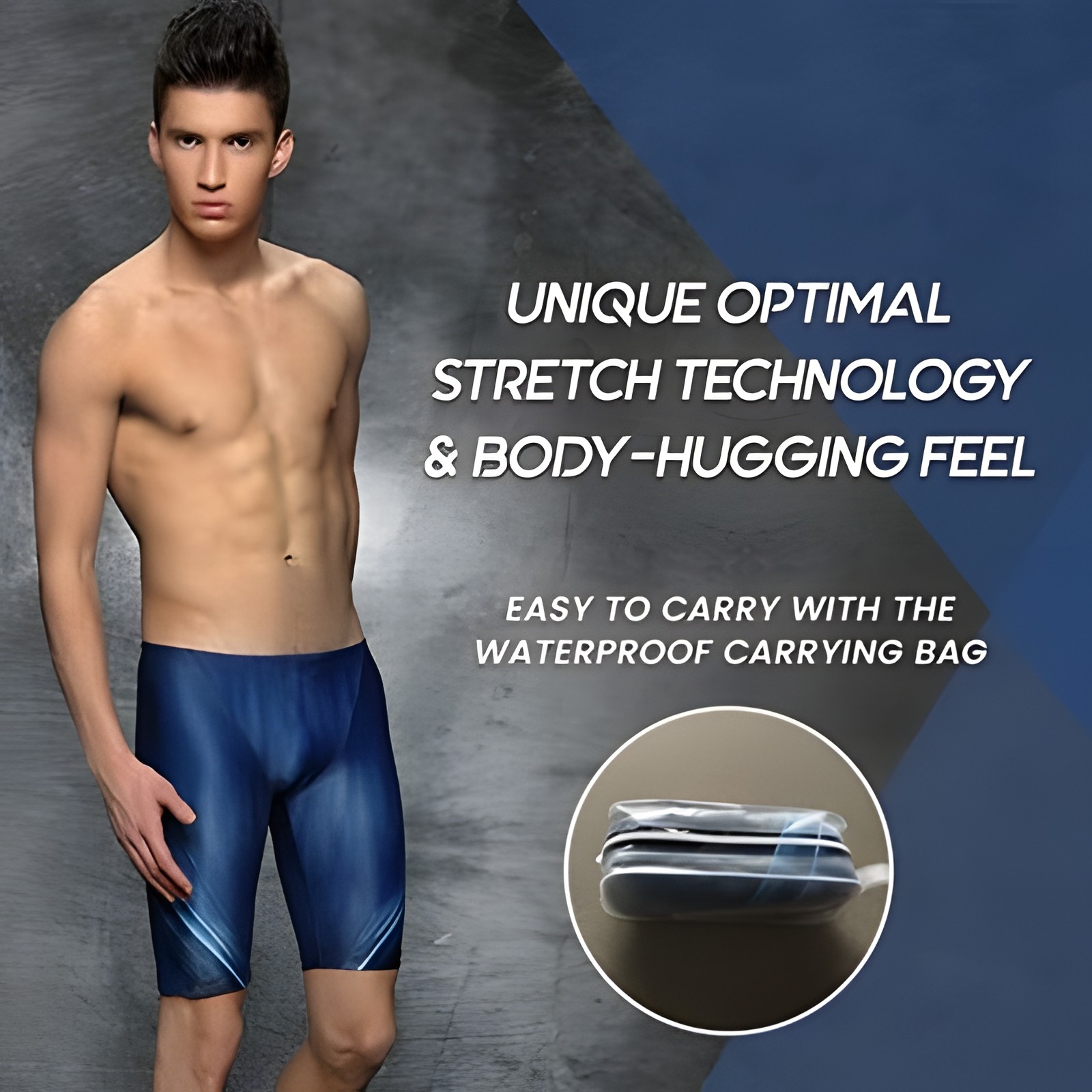 Men Professional Comfortable Training Pool Jammers Shorts Swimsuit S/M/L/XL