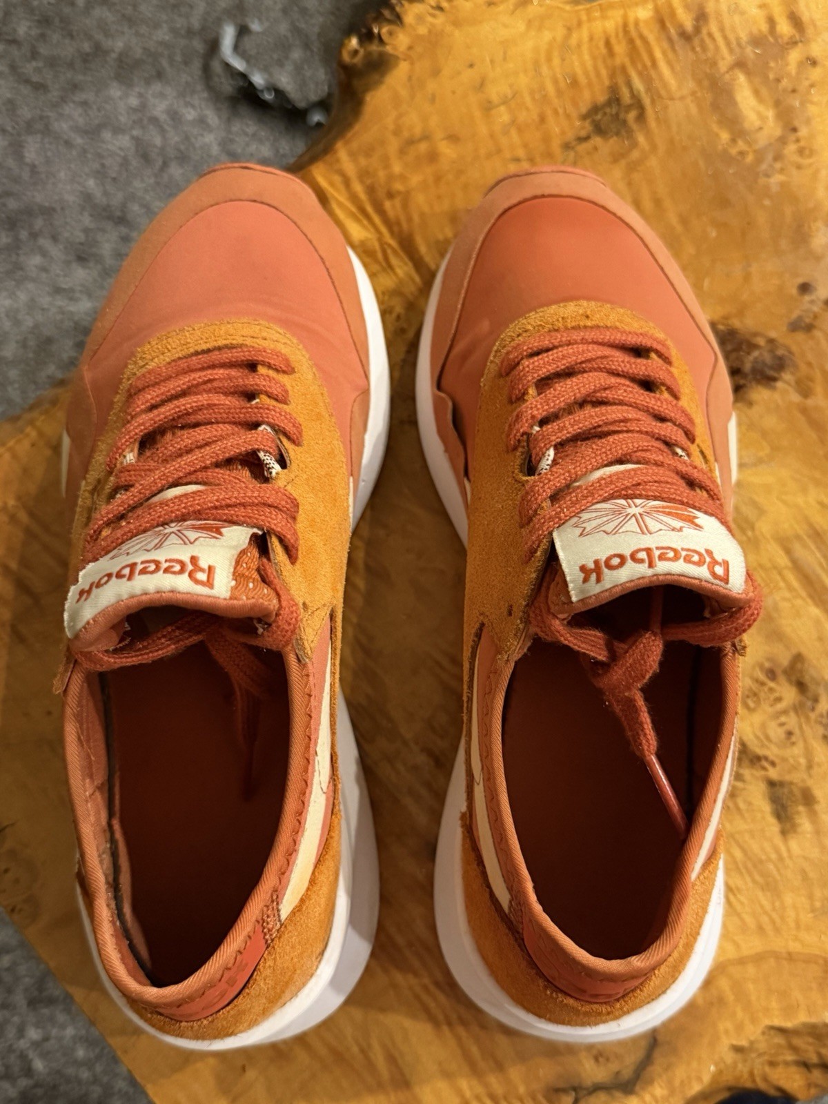 Reebok Classic Nylon SP Mars Dust Orange Suede Sneakers Womens Size 7 CN5114