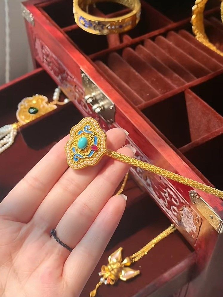 Ruyi Hairpin Women Vintage Chinese Style Handmade Hair Stick