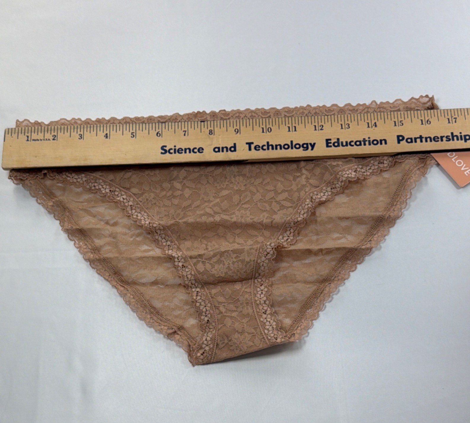 NWT ThirdLove Lace Floral Panties XL Beige Stretch Nylon