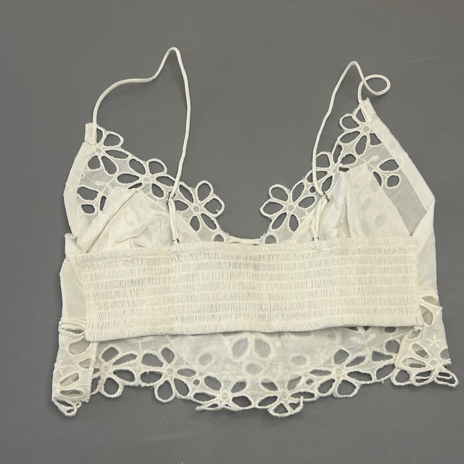 Intimately Free People Asteria Bralette Size Large Optic White Boho Festival