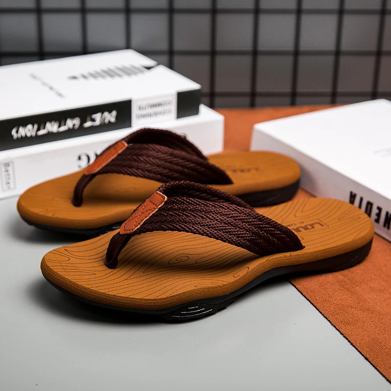 Men Flip Flop Sandals Slip-On Summer Beach Casual Footwear Slides Slippers Gift