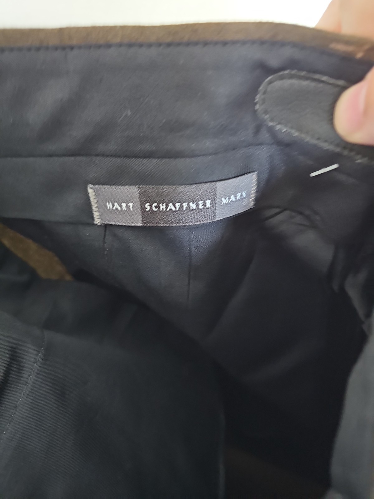 Hart Schaffner Marx 38×30 Brown Wool Pleated Cuffed Classic Dress Pants