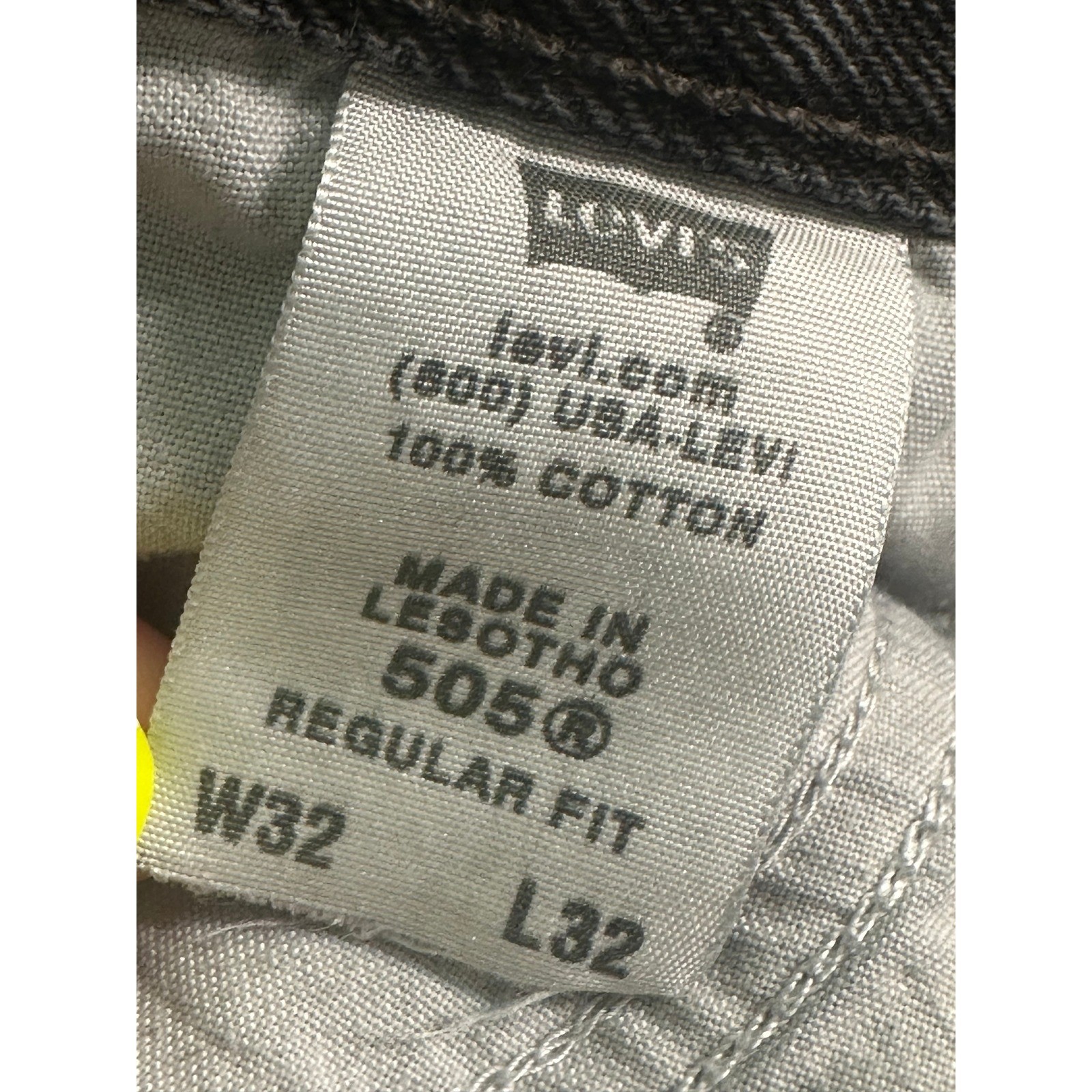 Vintage Levis 505 Jeans Mens 32×32 (fits 31×30) Faded Black Straight Leg Denim