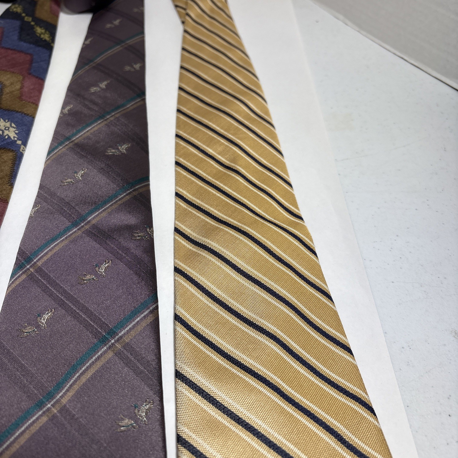 Set Of 4 Made in USA! Lands’ End, All Silk Men’s Ties Lot of 4 Different Colors