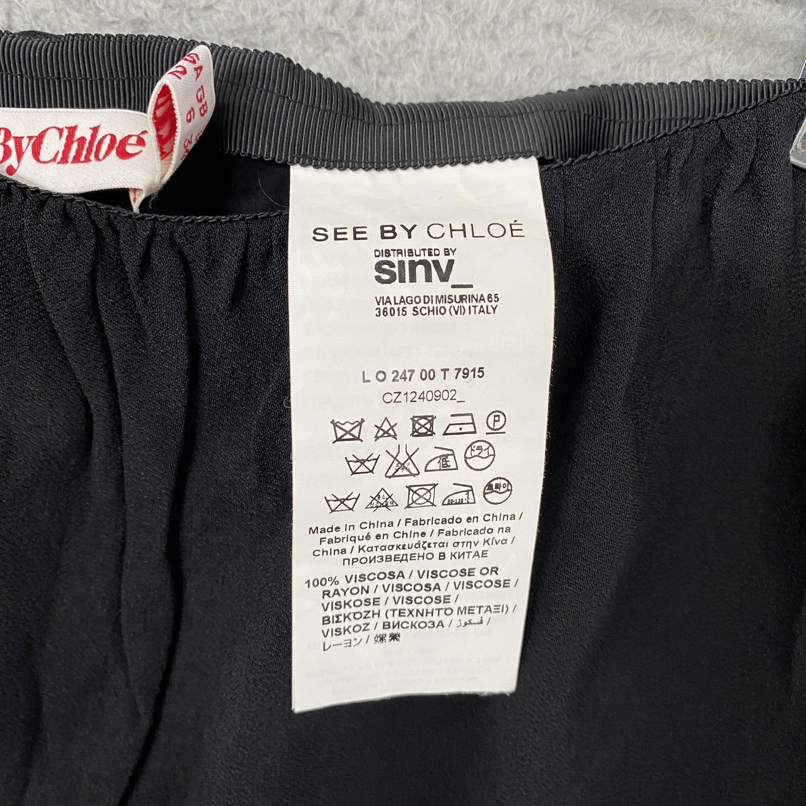 See By Chloe Skort Womens 2 Black Retro Layered Pinup Crepe Designer Summer