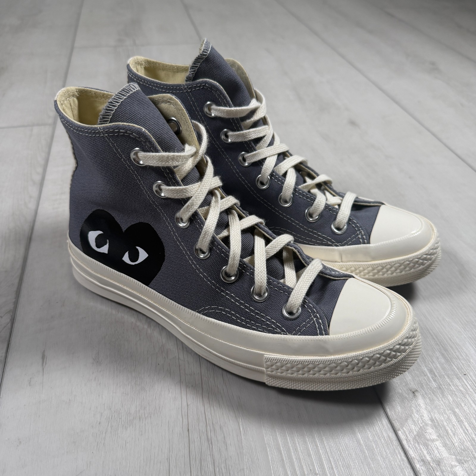 Converse CDG Chuck Taylor 70 Hi Comme des Garcons PLAY Steel Gray Men 5 Womens 7