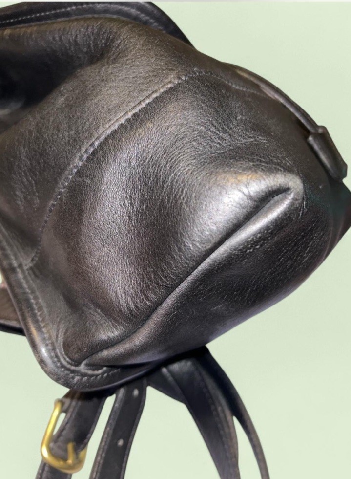 VTG COACH 9960 Black Leather Backpack Turnlock