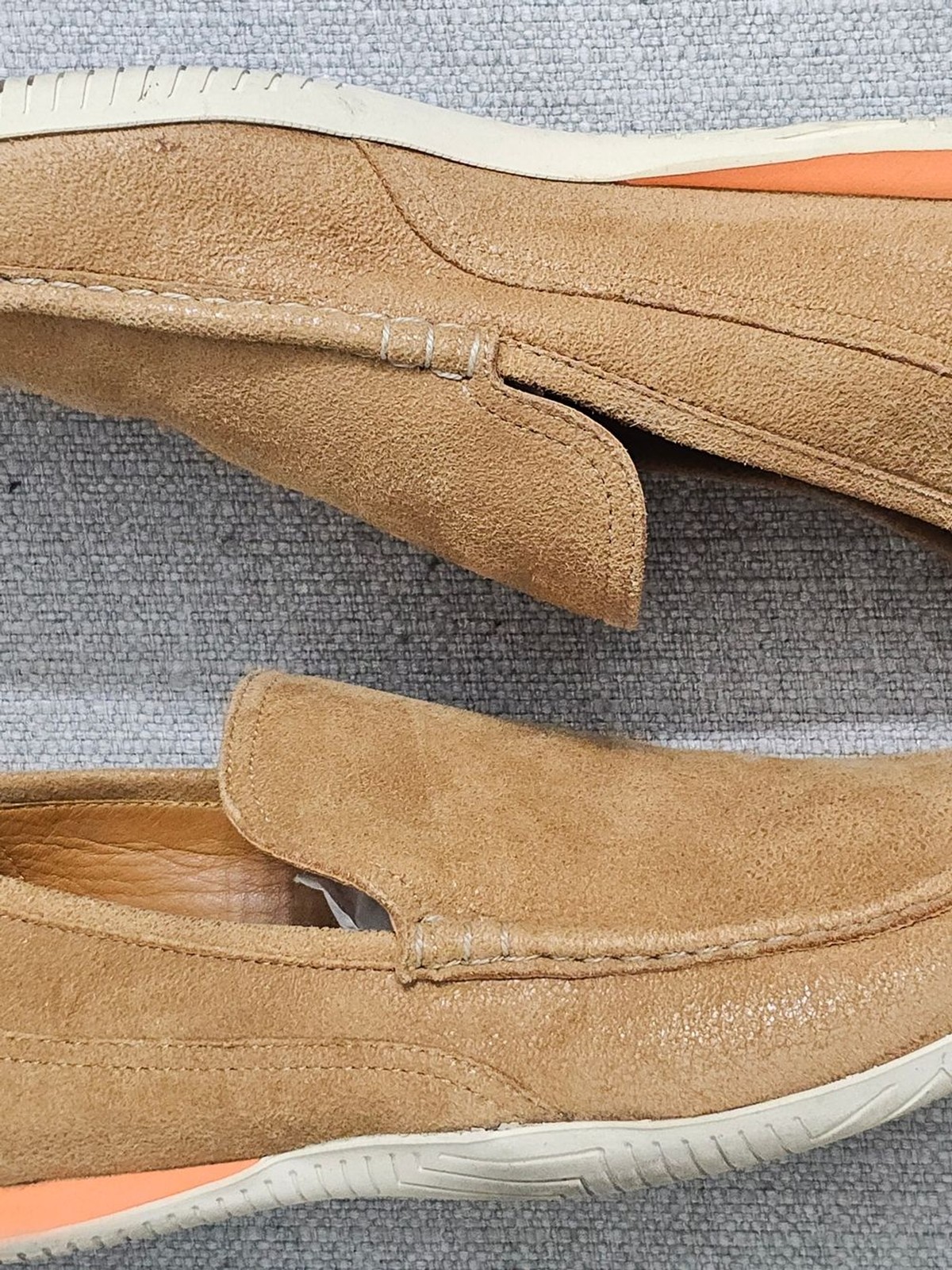 Hermès Paris Tan Suede Slip-On Loafers Driving Shoes Size 43.5