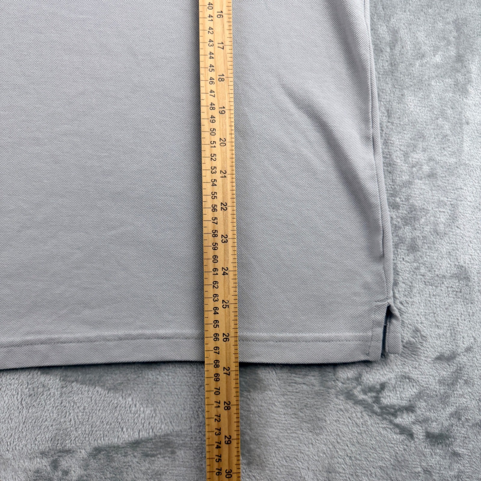 IZOD Men’s Slim Fit Polo Shirt Gray XL Short Sleeve Cotton Blend Tipped Collar