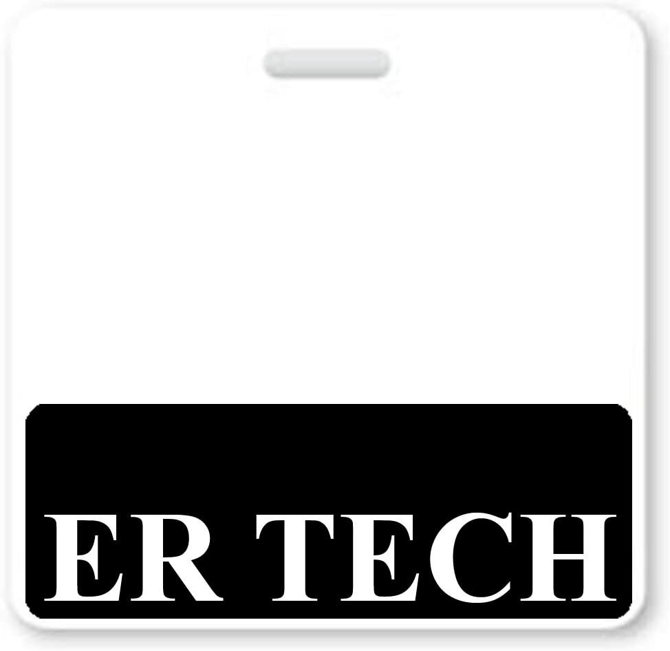ER TECH Badge Buddy – Horizontal – Hospital ID Card Buddies for ER Technicians