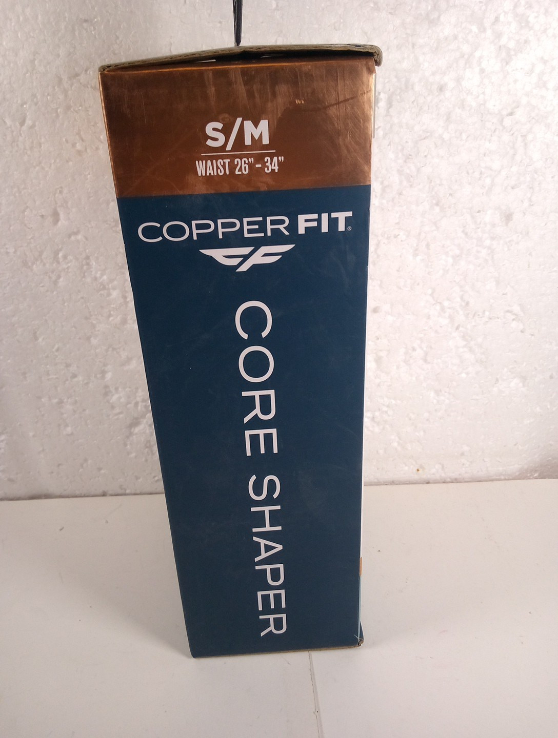 New – COPPER FIT Core Waist Belt Trainer Shaper Women Beige S/M Waist 26″-34″