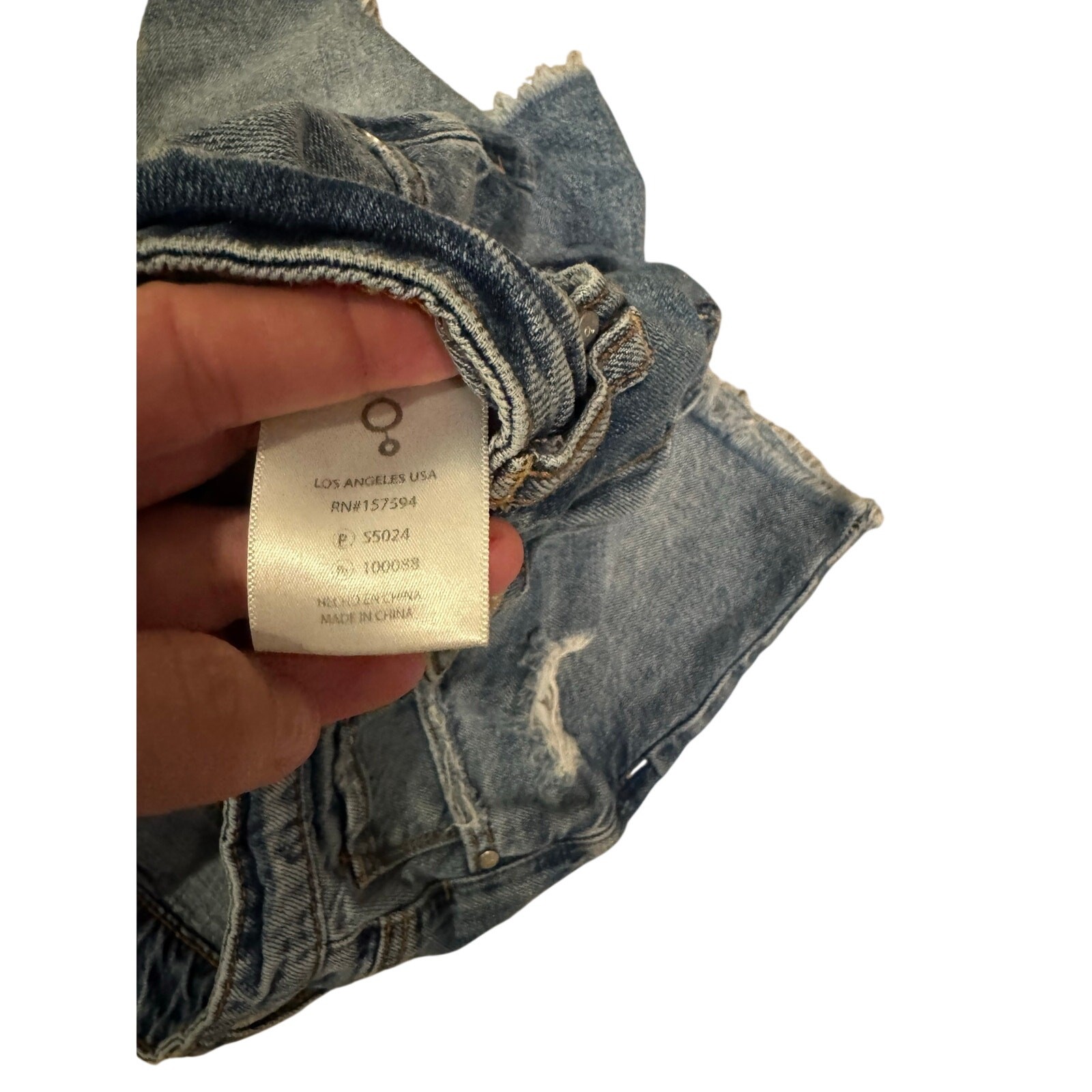 Insane Gene Distressed Denim Cutoff Shorts Size Medium Light Wash High Rise