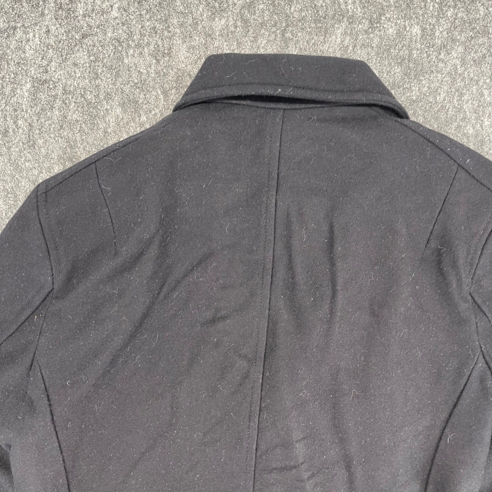 AllSaints Jacket Mens 38 Peacoat Black Wool Blend Italian