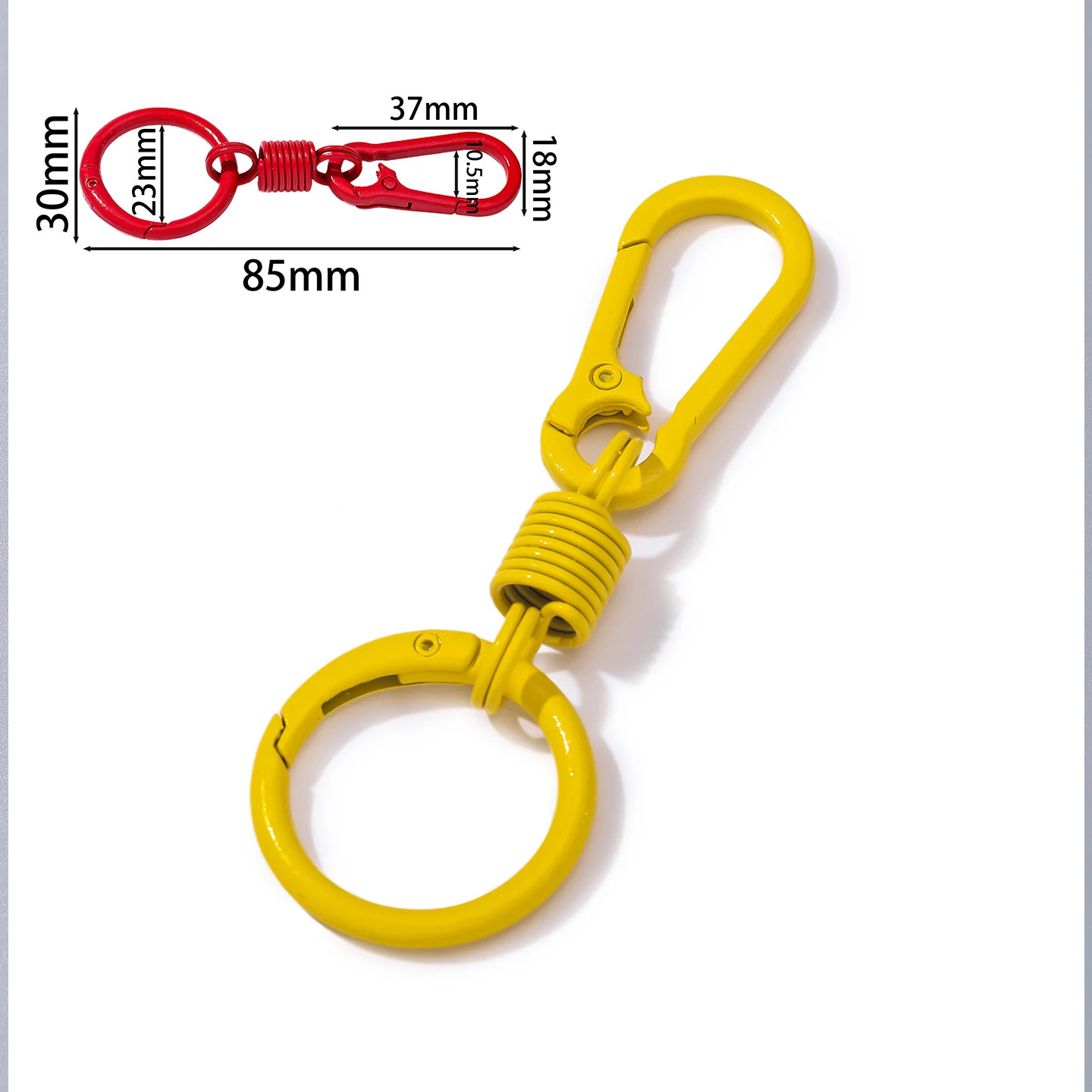 1Pc Colorful Spring Keychain Cute Key Ring Holder Carabiner Buckle for DIY Jewel